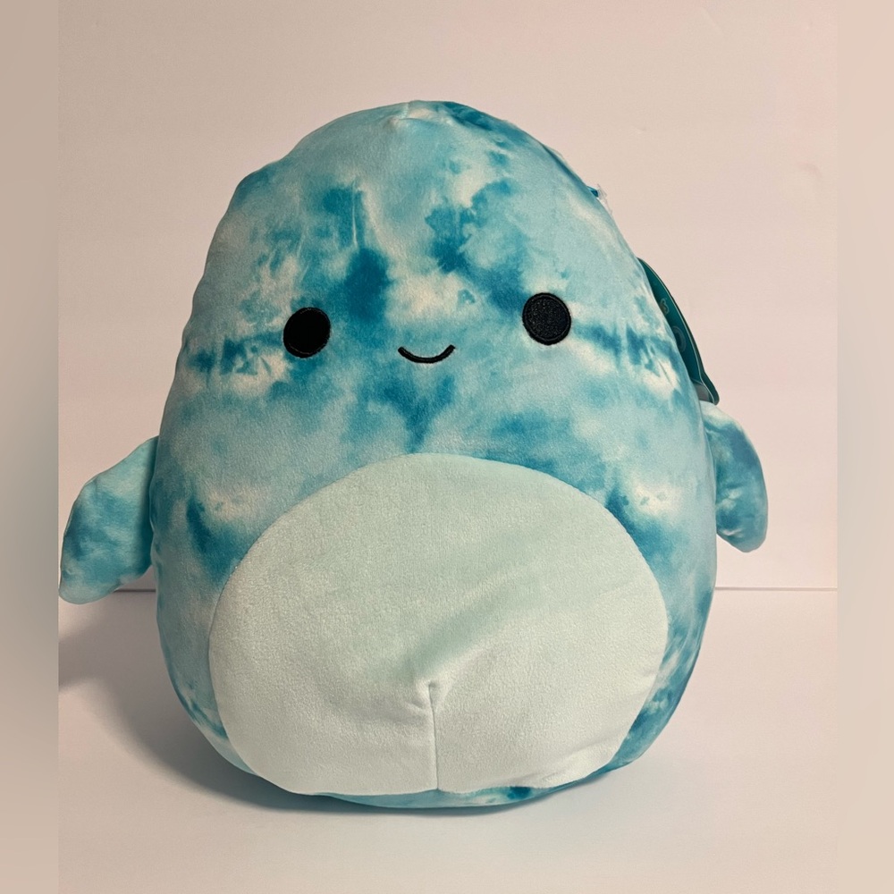 NWT Squishmallow Kids 12” Danika Blue Tie- Dye Dolphin Stuffed Animal OS